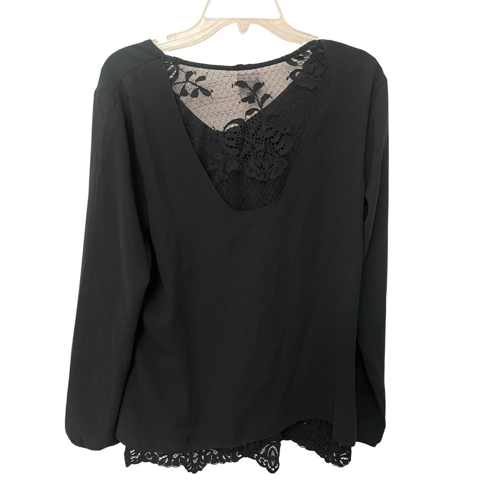 Cabi black long sleeve blouse size medium